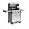 Broil King BARBECUE BARON S490IR INOX + ROTISSOIRE ET PLANCHA -Barbecue Grillades Magasin bbq gaz baron 490 inox avec rotissoire