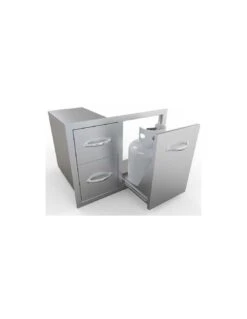 COMBO TIROIR DOUBLE AVEC PORTE (76CM) -Barbecue Grillades Magasin combo tiroir double avec porte 76cm 5