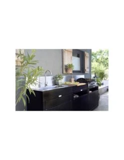 CUISINE 3 ELEMENTS ACIE NOIR +CREDENCE INOX- LE MARQUIER 9 CUISINE 3 ELEMENTS ACIE NOIR +CREDENCE INOX- LE MARQUIER -Barbecue Grillades Magasin cuisine 3 elements acie noir credence inox le marquier 2