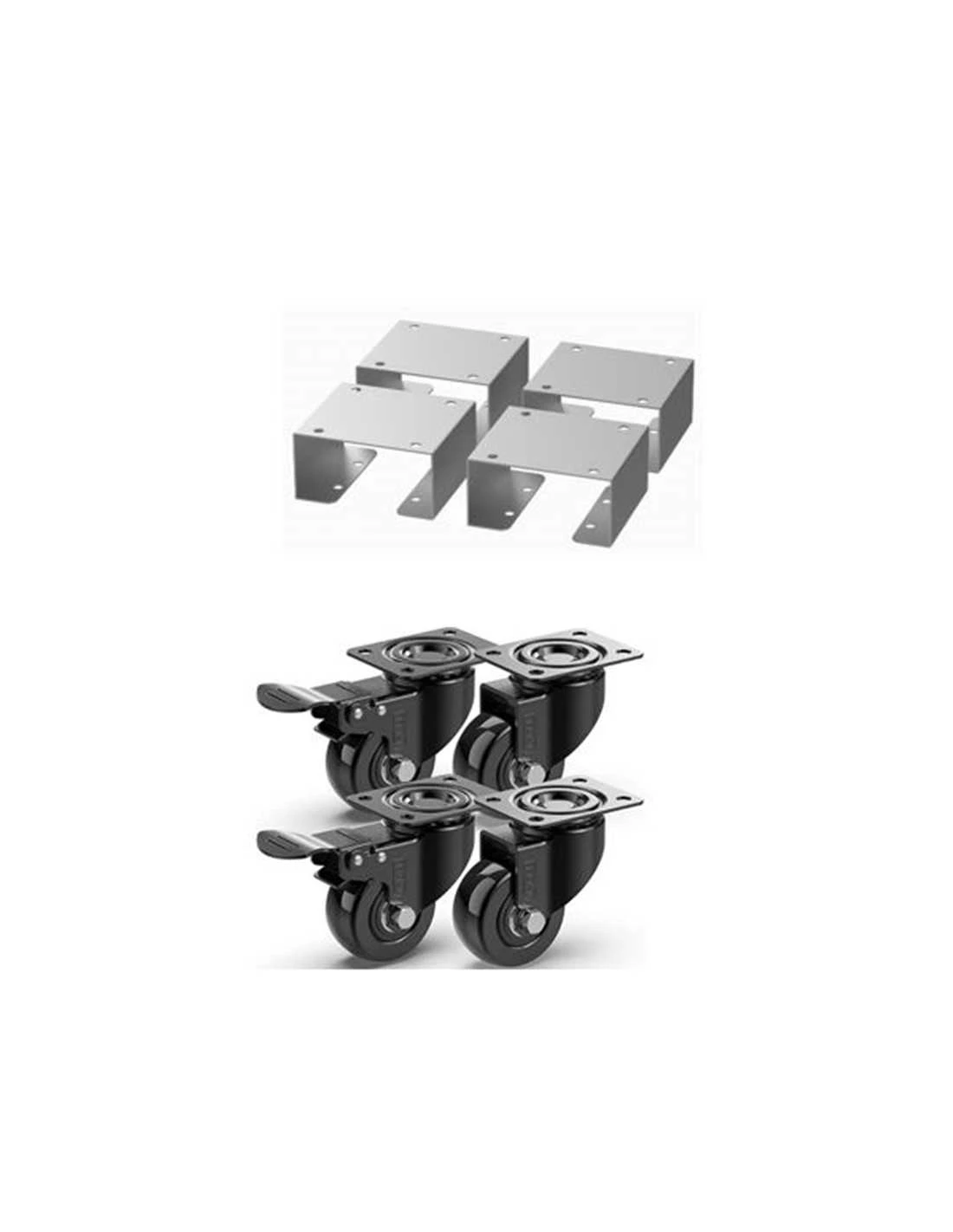 KIT 4 ROUES POUR MEUBLE CUISINE - LE MARQUIER 3 KIT 4 ROUES POUR MEUBLE CUISINE - LE MARQUIER