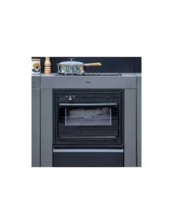 ENO MODULO COMBINE PLAQUE DE CUISSON ET FOUR ACIER GRIS CARGO -Barbecue Grillades Magasin modulo plaque de cuisson et four acier gris 2