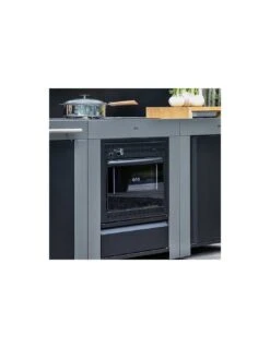 ENO MODULO COMBINE PLAQUE DE CUISSON ET FOUR ACIER GRIS CARGO -Barbecue Grillades Magasin modulo plaque de cuisson et four acier gris 3