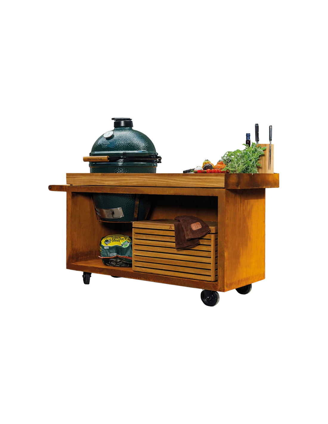 OFYR KAMADO TABLE CORTEN 135 PRO TECK BGE 3 OFYR KAMADO TABLE CORTEN 135 PRO TECK BGE