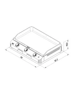 PLANCHA GAZ FUSION 75 GRIS CARGO - ENO -Barbecue Grillades Magasin plancha gaz fusion 75 gris cargo eno 6