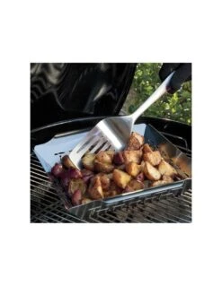 PLAT DE CUISSON DELUXE WEBER INOX 40x40 5 PLAT DE CUISSON DELUXE WEBER INOX 40x40 -Barbecue Grillades Magasin plat de cuisson deluxe weber inox 40x40 2