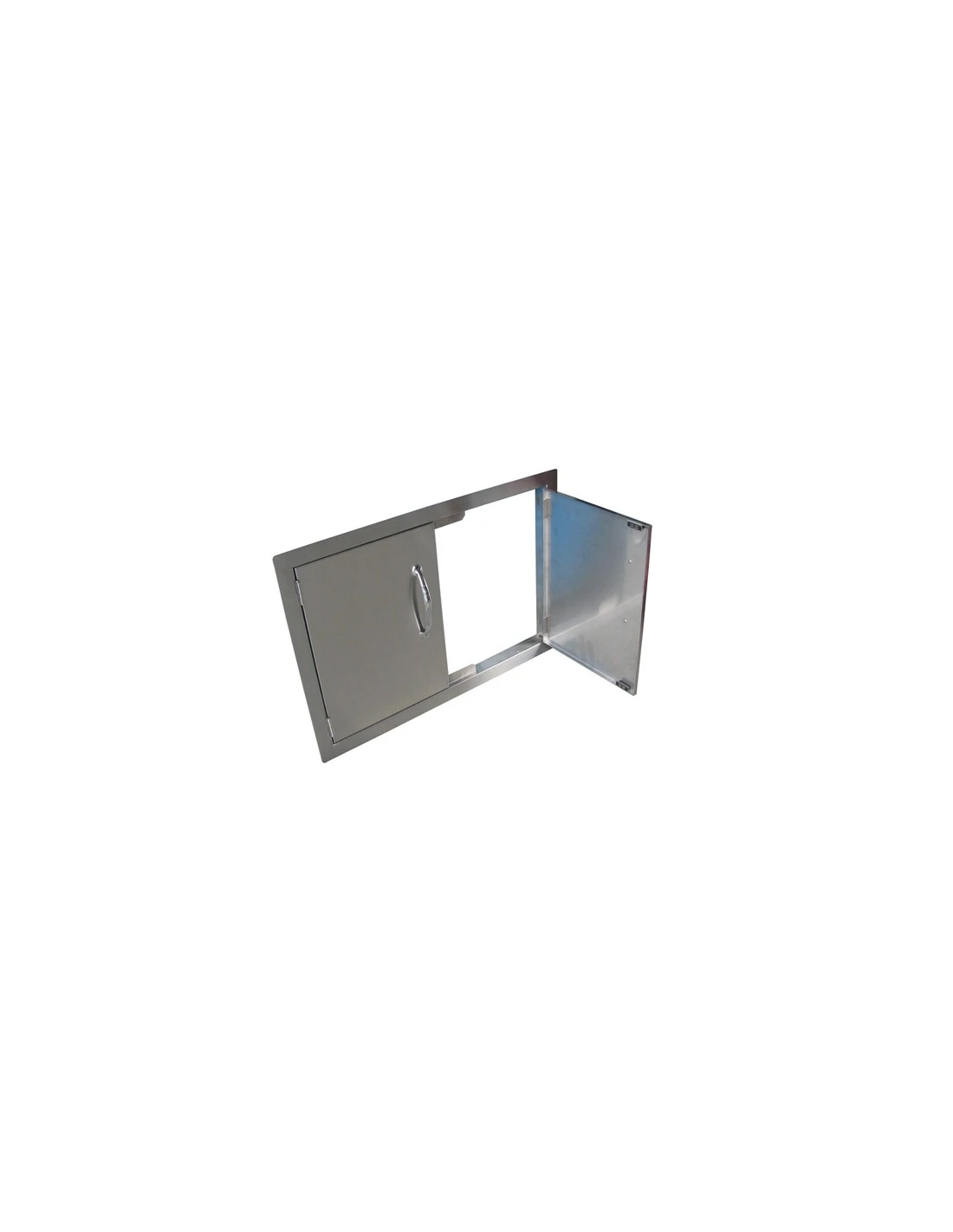 PORTE DOUBLE EN INOX GM- L106.8 X H 53.70 CM 3 PORTE DOUBLE EN INOX GM- L106.8 X H 53.70 CM
