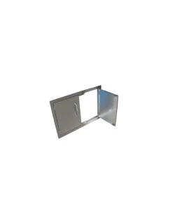 PORTE DOUBLE EN INOX PM -L76.30 X H53.70CM
