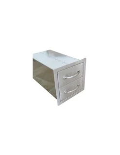 TIROIR DOUBLE (36CM) - INOX - SUNSTONE 8 TIROIR DOUBLE (36CM) - INOX - SUNSTONE -Barbecue Grillades Magasin tiroir double 36cm 2