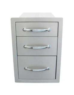 TIROIR TRIPLE INOX (l36CM) - SUNSTONE 7 TIROIR TRIPLE INOX (l36CM) - SUNSTONE -Barbecue Grillades Magasin tiroir triple 36cm 2